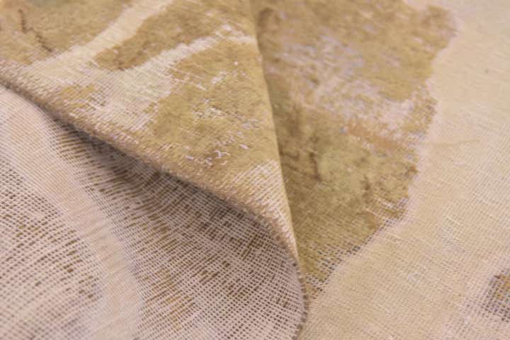 3' 10 x 4' 9 Hand Knotted Ultra Vintage Persian Wool Square Rug