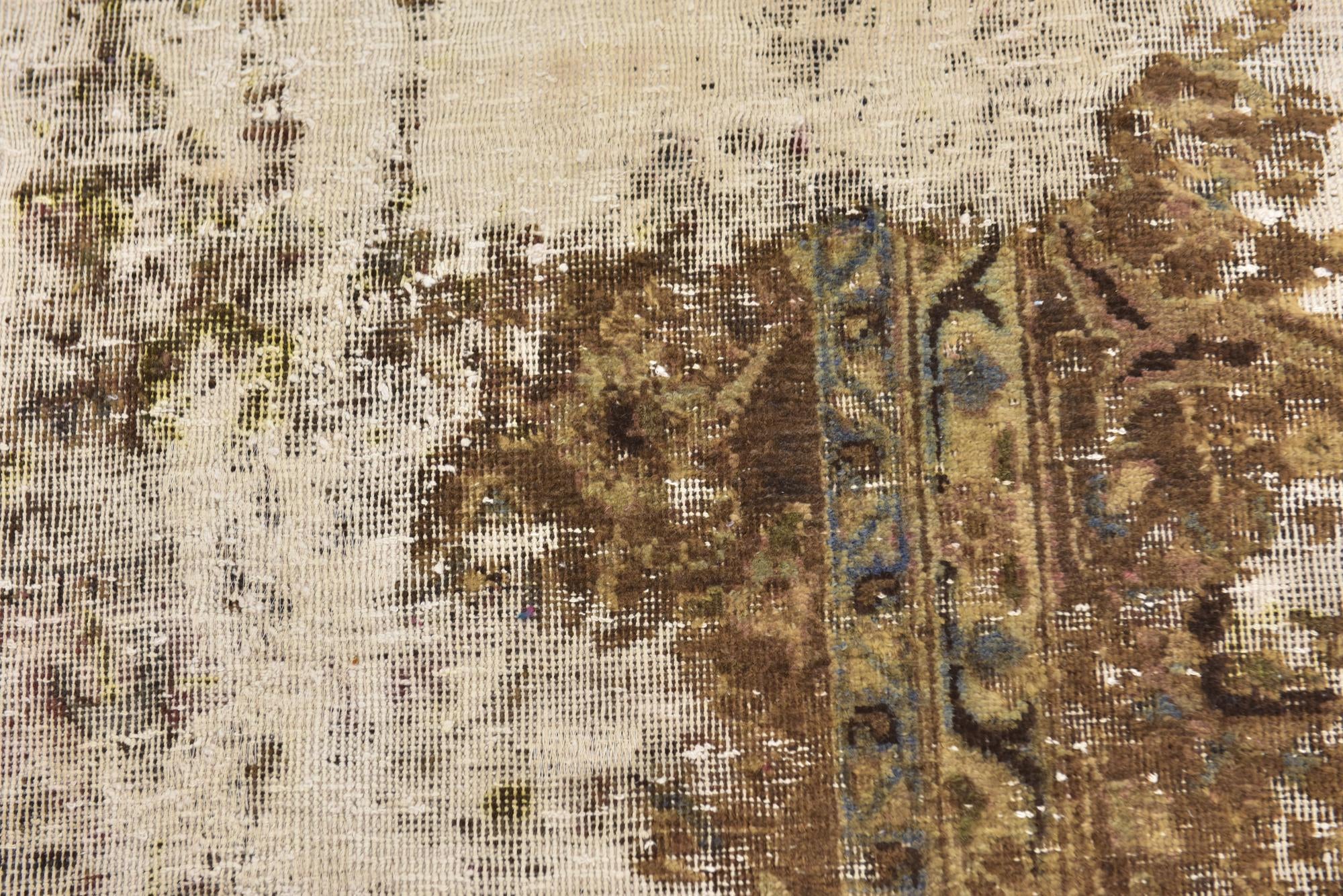 2' 10 x 3' 7 Hand Knotted Ultra Vintage Persian Wool Square Rug