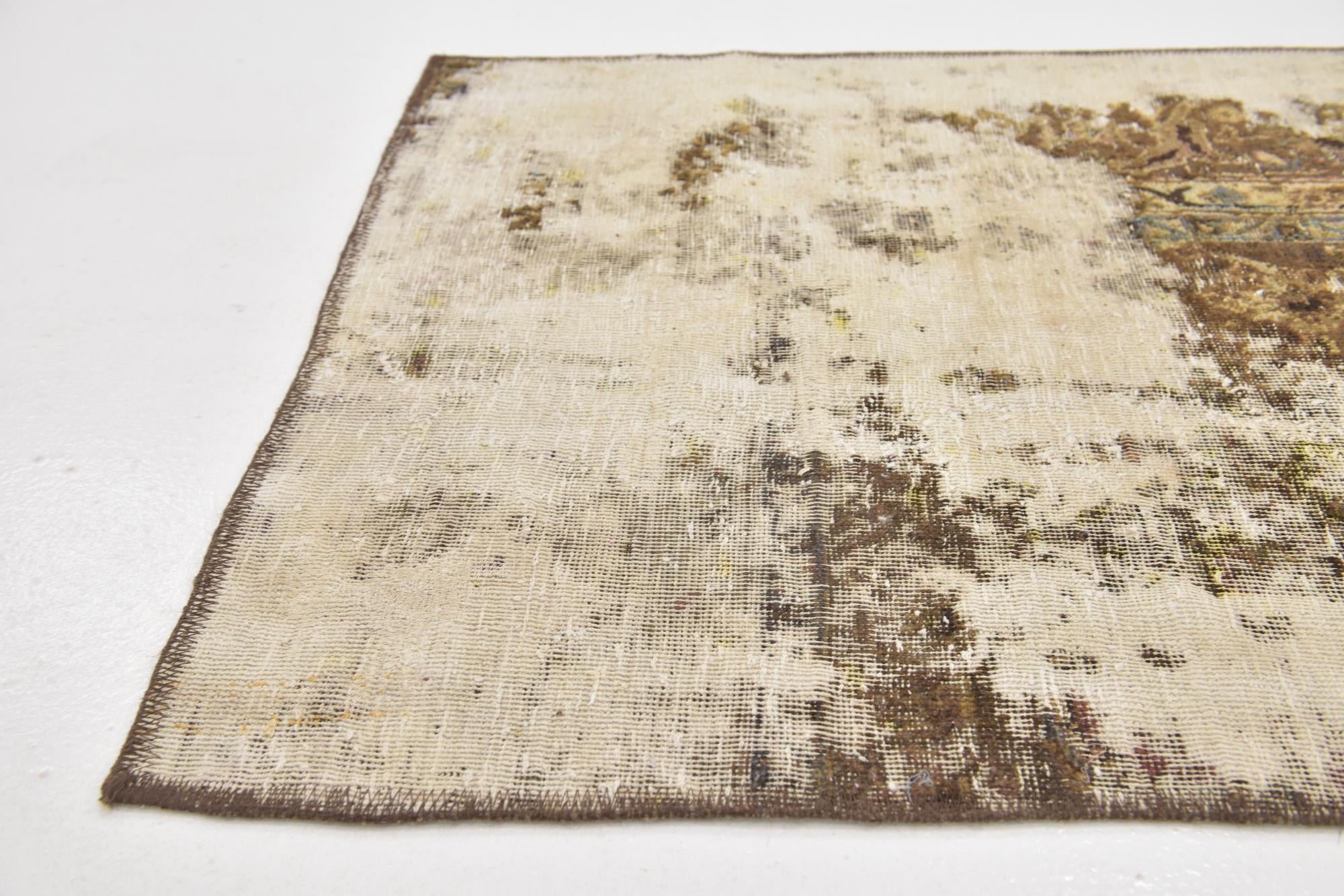 2' 10 x 3' 7 Hand Knotted Ultra Vintage Persian Wool Square Rug