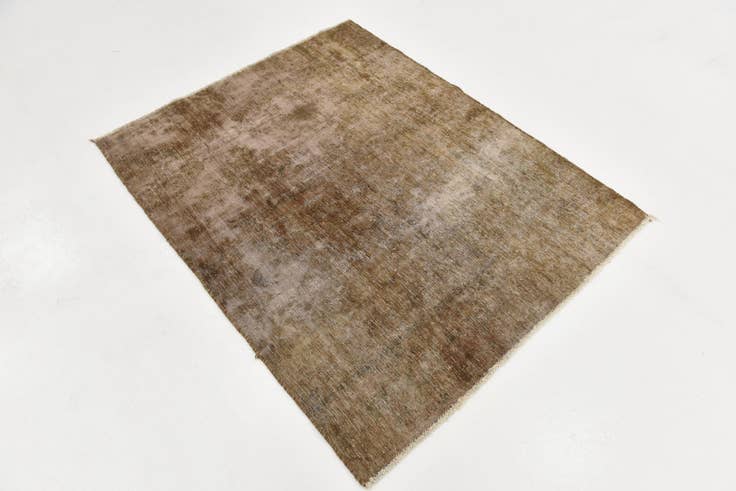 Detail image of 4' 2 x 5' 3 Hand Knotted Ultra Vintage Persian Wool Square Rug