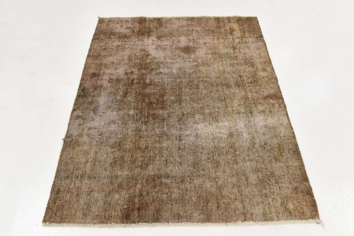 4' 2 x 5' 3 Hand Knotted Ultra Vintage Persian Wool Square Rug