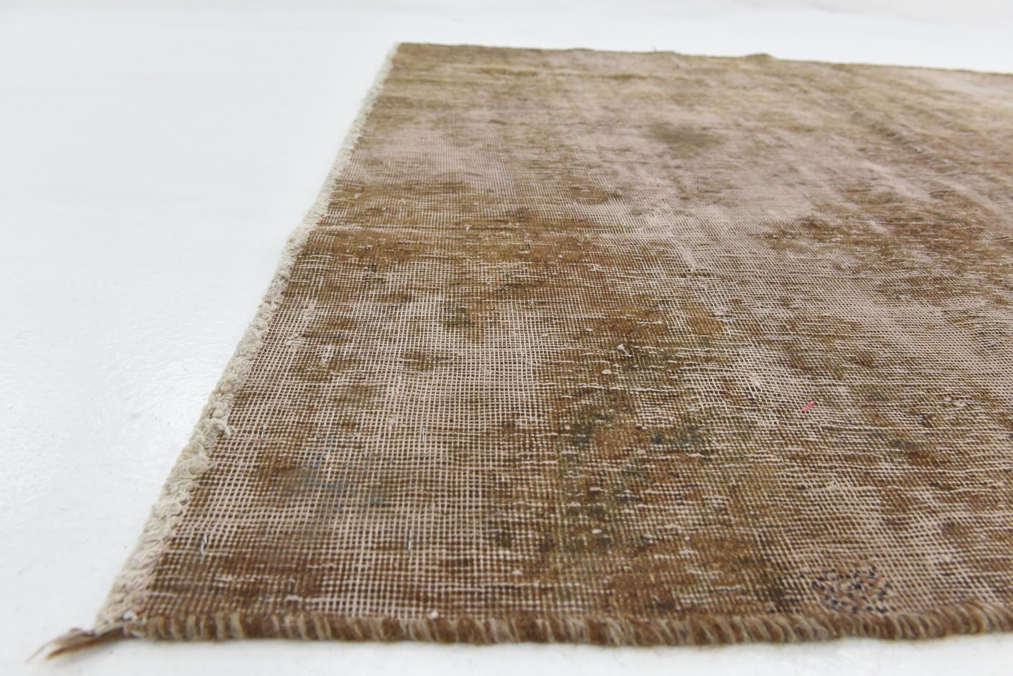 4' 2 x 5' 3 Hand Knotted Ultra Vintage Persian Wool Square Rug