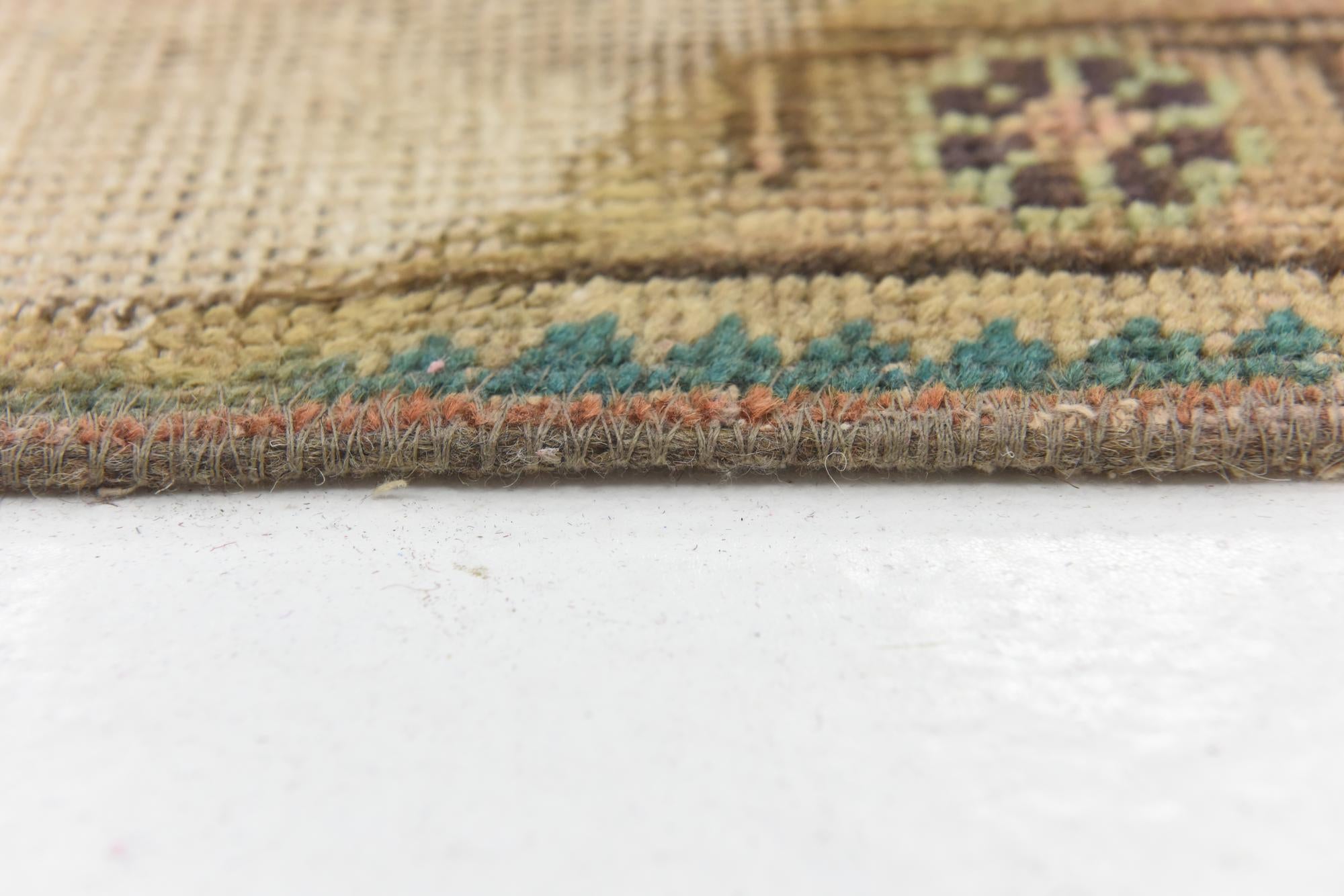 8' x 8' 9 Hand Knotted Ultra Vintage Persian Wool Square Rug