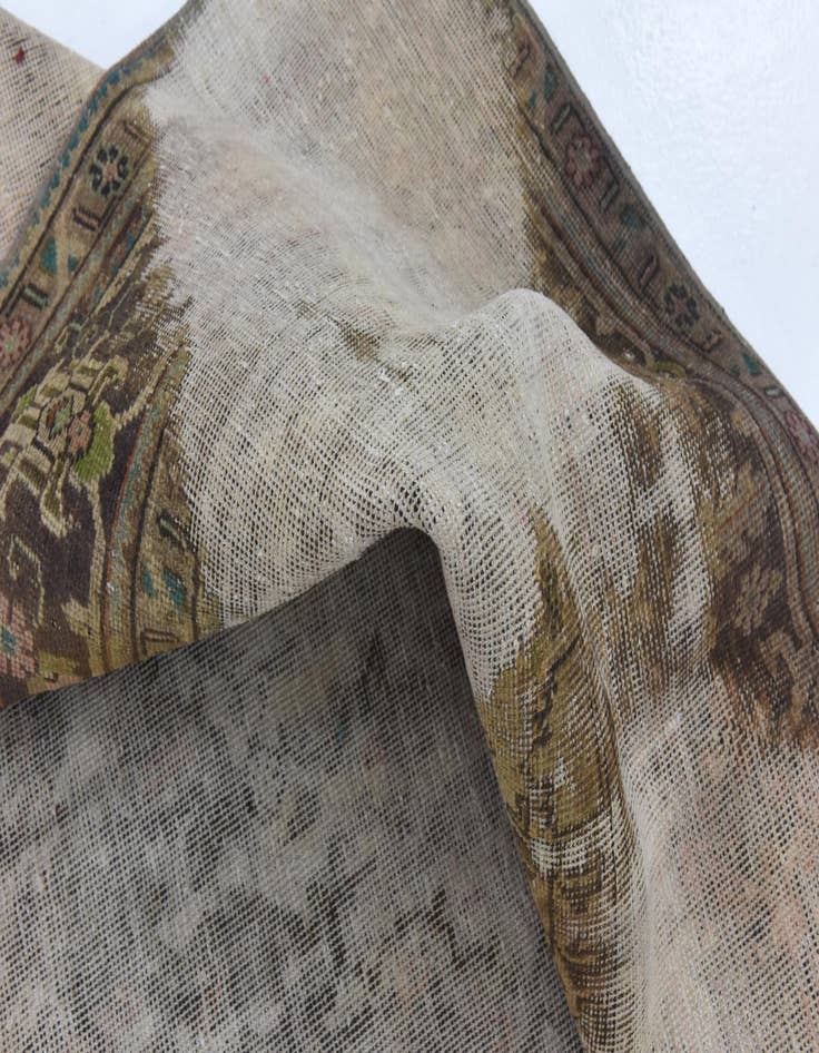 Detail image of 8' x 8' 9  Hand Knotted Ultra Vintage Persian Wool Square Rug