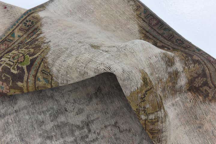 8' x 8' 9 Hand Knotted Ultra Vintage Persian Wool Square Rug