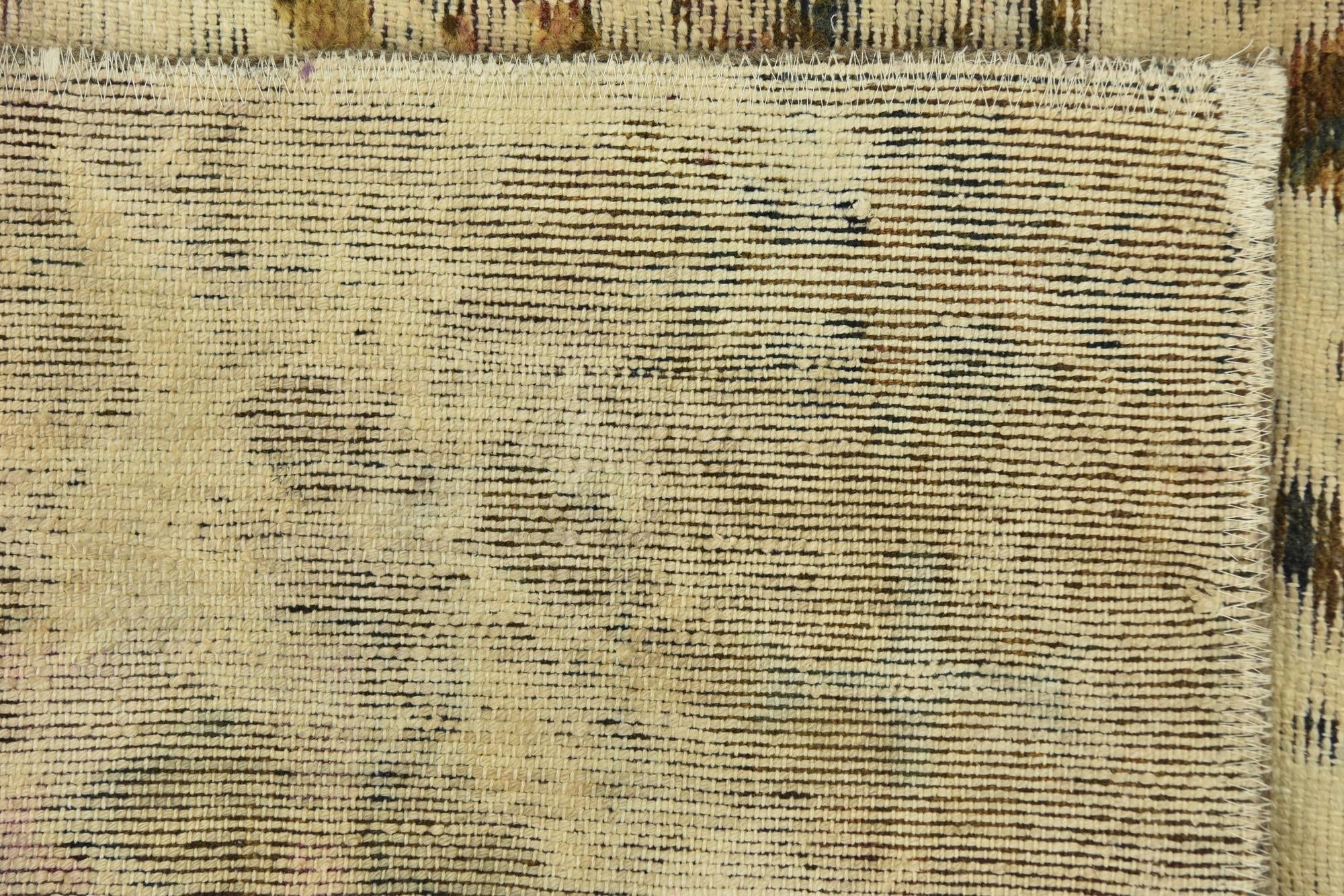5' x 5' 2 Hand Knotted Ultra Vintage Persian Wool Square Rug