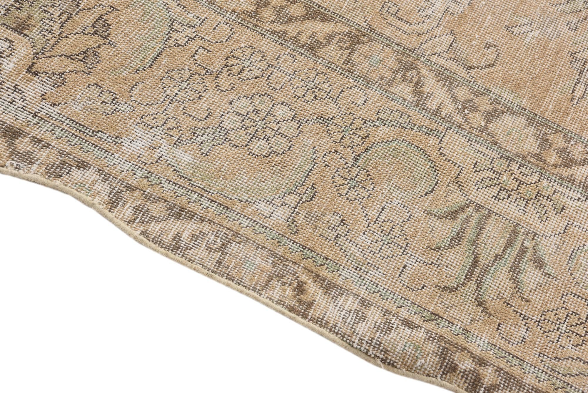 8' 6 x 9' 2 Hand Knotted Ultra Vintage Persian Wool Square Rug