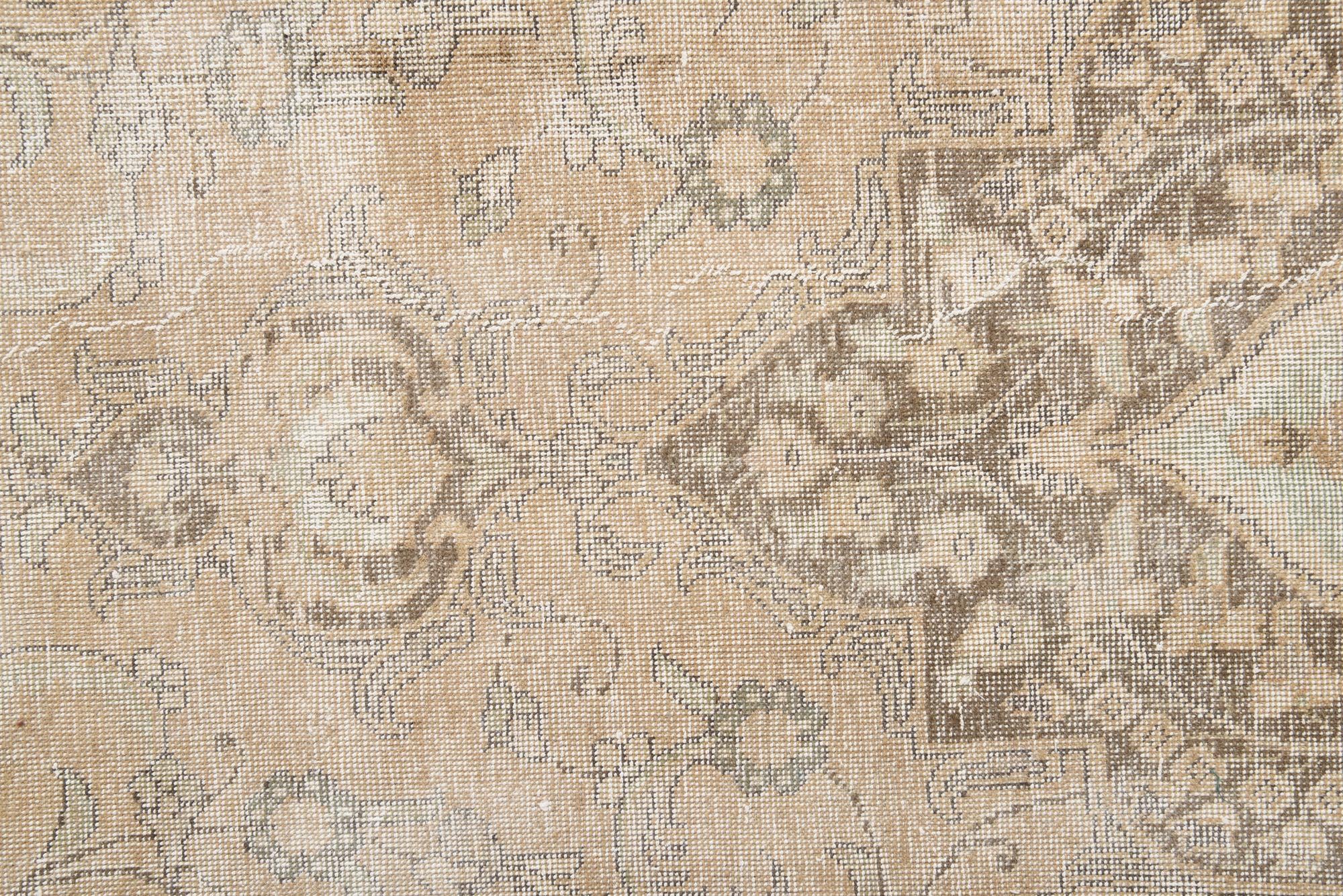 8' 6 x 9' 2 Hand Knotted Ultra Vintage Persian Wool Square Rug