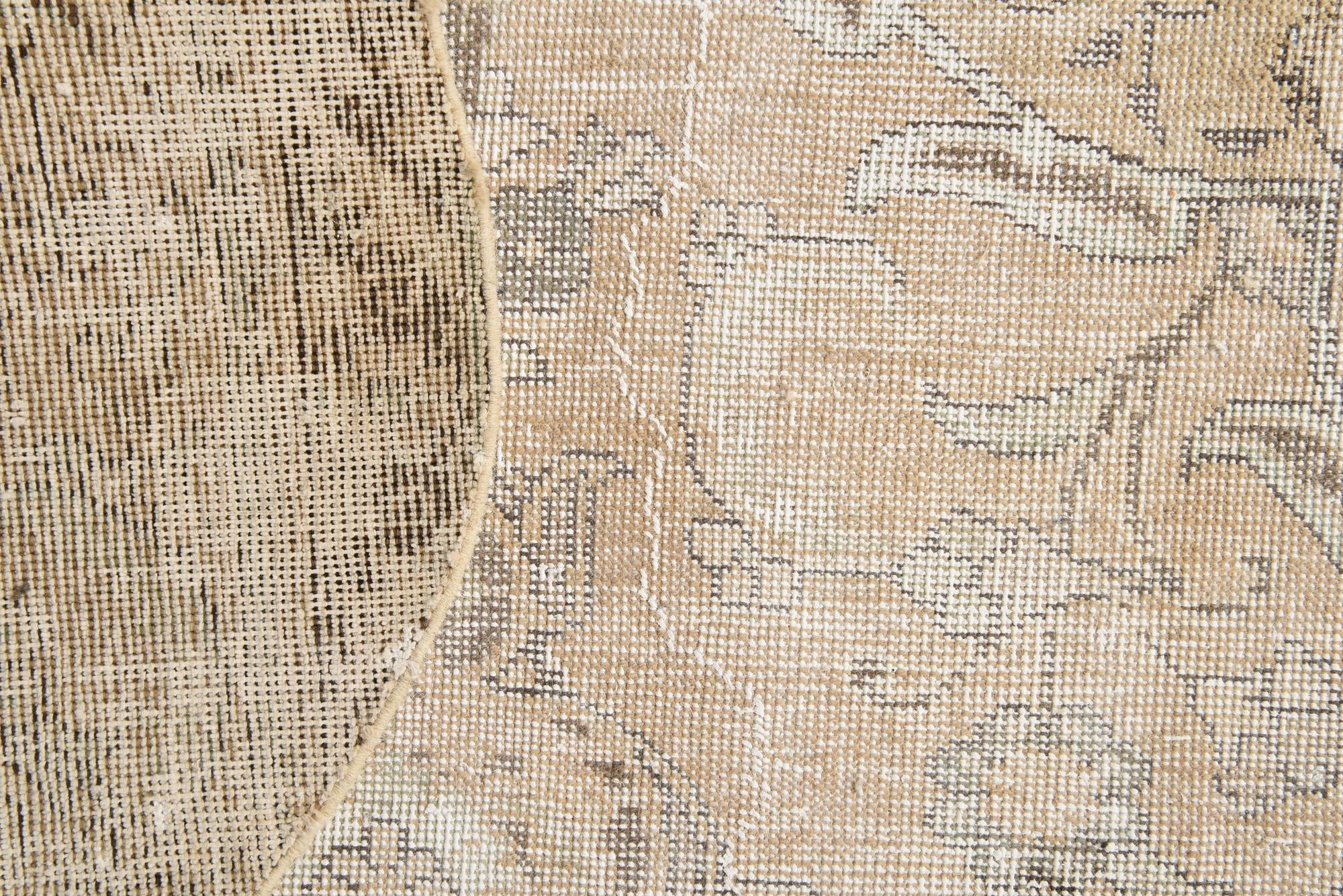 8' 6 x 9' 2 Hand Knotted Ultra Vintage Persian Wool Square Rug