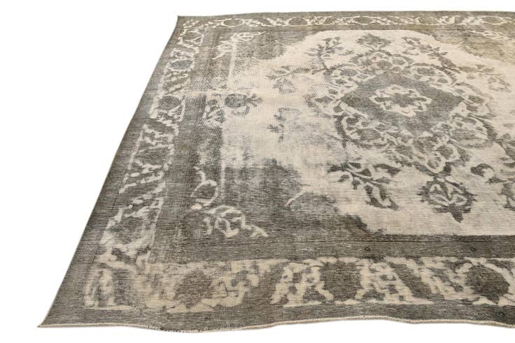 Detail image of 9' 3 x 9' 10 Hand Knotted Ultra Vintage Persian Wool Square Rug