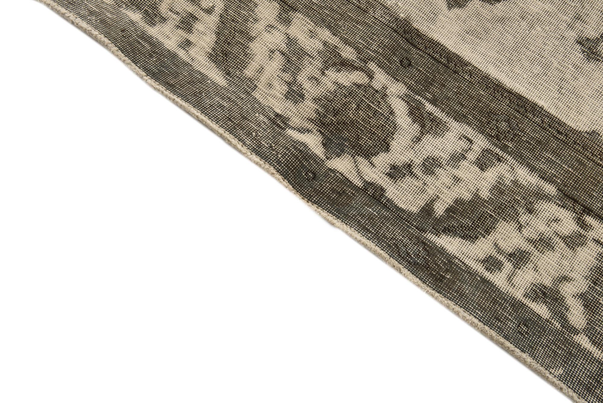 9' 3 x 9' 10 Hand Knotted Ultra Vintage Persian Wool Square Rug