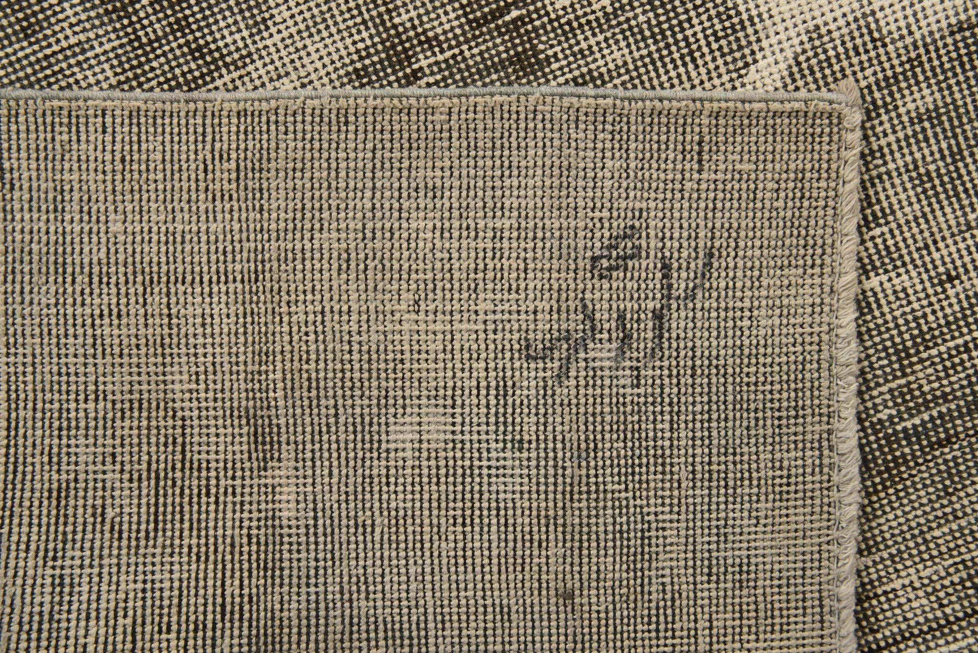 9' 3 x 9' 10 Hand Knotted Ultra Vintage Persian Wool Square Rug