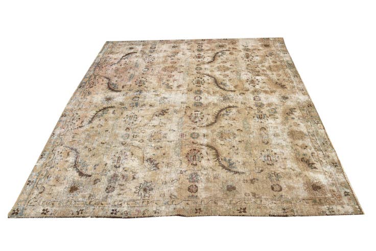 Detail image of 7' 6 x 8' Hand Knotted Ultra Vintage Persian Wool Square Rug