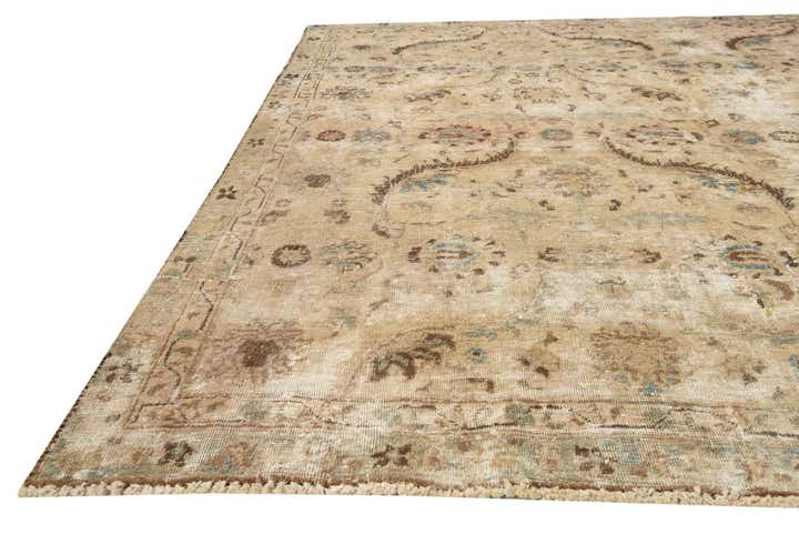 7' 6 x 8' Hand Knotted Ultra Vintage Persian Wool Square Rug