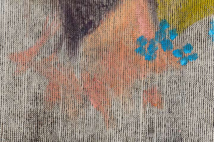 3' 3 x 3' 8 Hand Knotted Ultra Vintage Persian Wool Square Rug