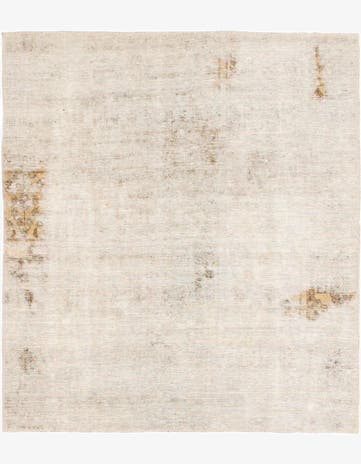 4' x 4' 5 Hand Knotted Ultra Vintage Persian Wool Square Rug