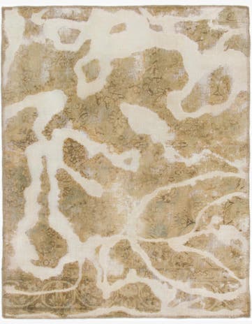 3' 10 x 4' 9 Hand Knotted Ultra Vintage Persian Wool Square Rug