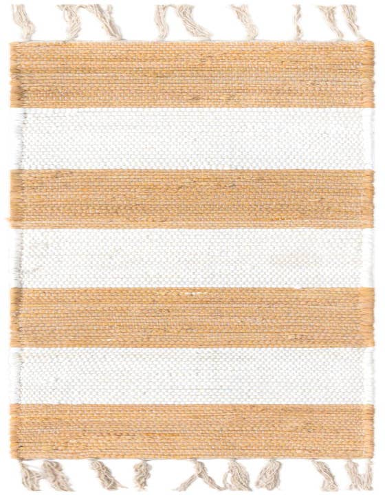 Detail image of 1' 2 x 4' 1 Hand Woven Chindi Rag Table Runner Rug
