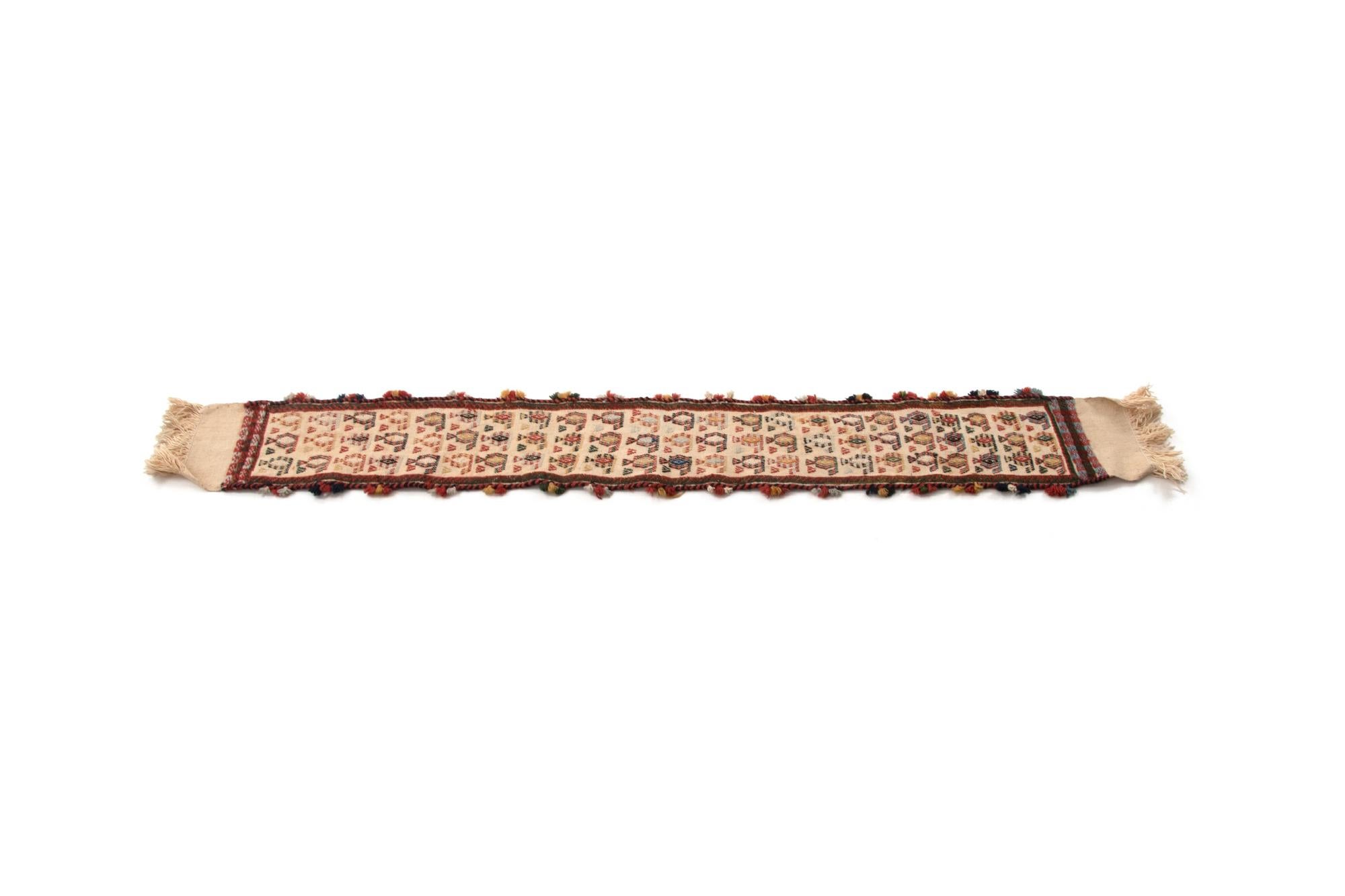 0' 7 x 4' 2 Hand Knotted Ghashghai Persian Table Runner Rug