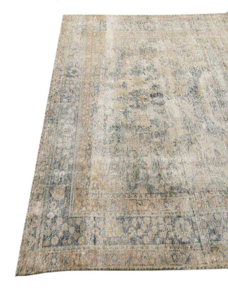 Detail image of 6' 3 x 9' 2  Hand Knotted Ultra Vintage Persian Wool Rug
