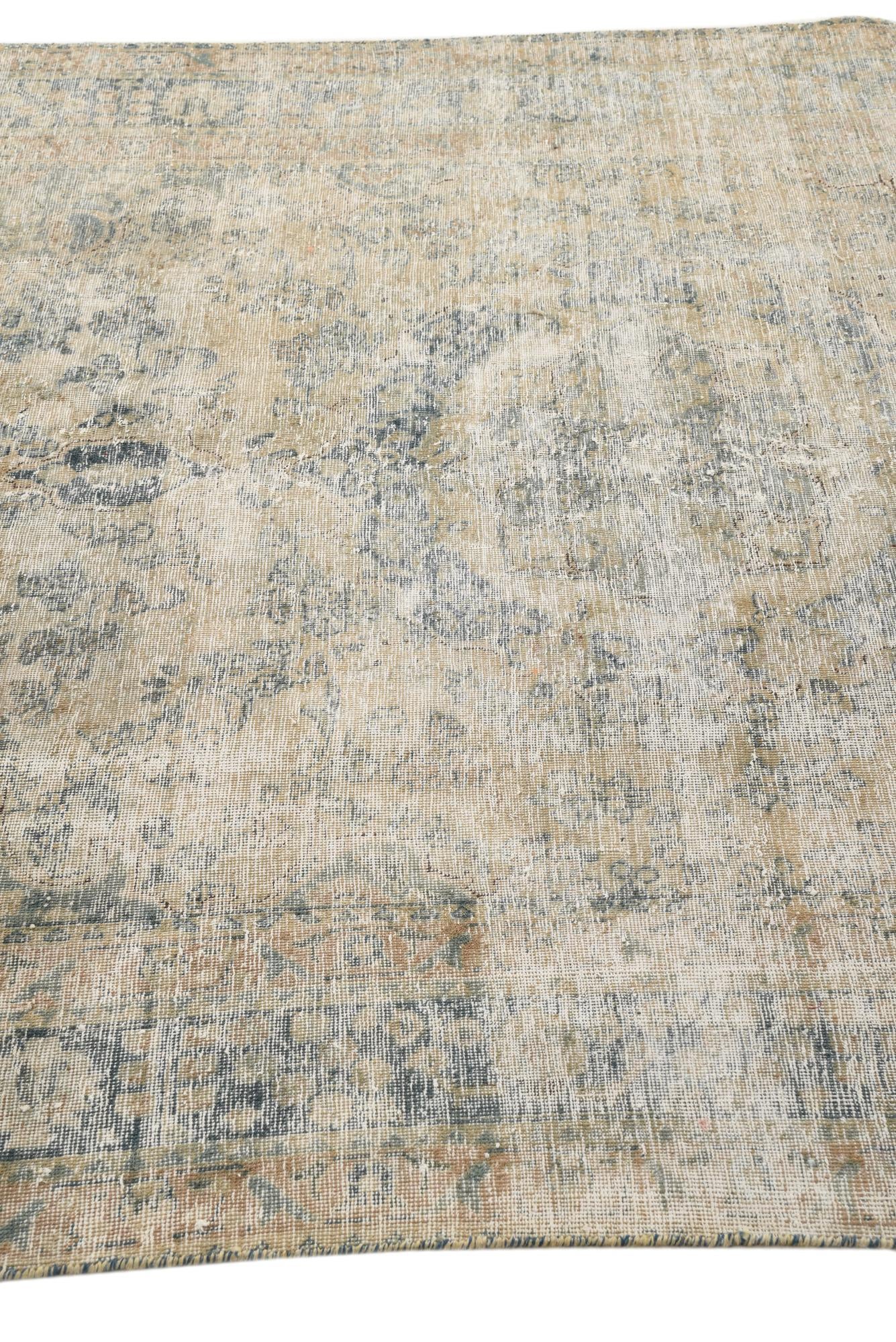 6' 3 x 9' 2 Hand Knotted Ultra Vintage Persian Wool Rug