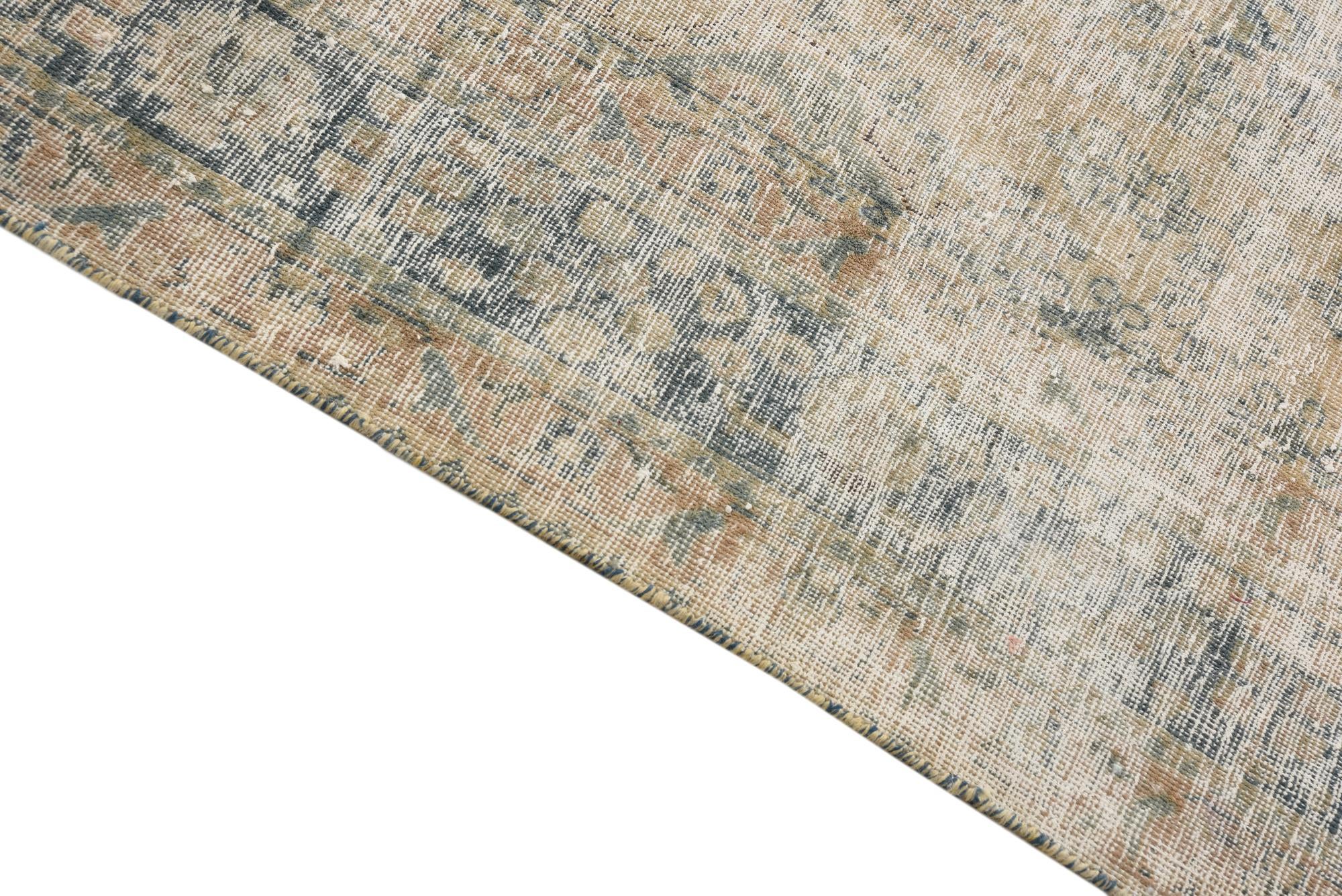 6' 3 x 9' 2 Hand Knotted Ultra Vintage Persian Wool Rug