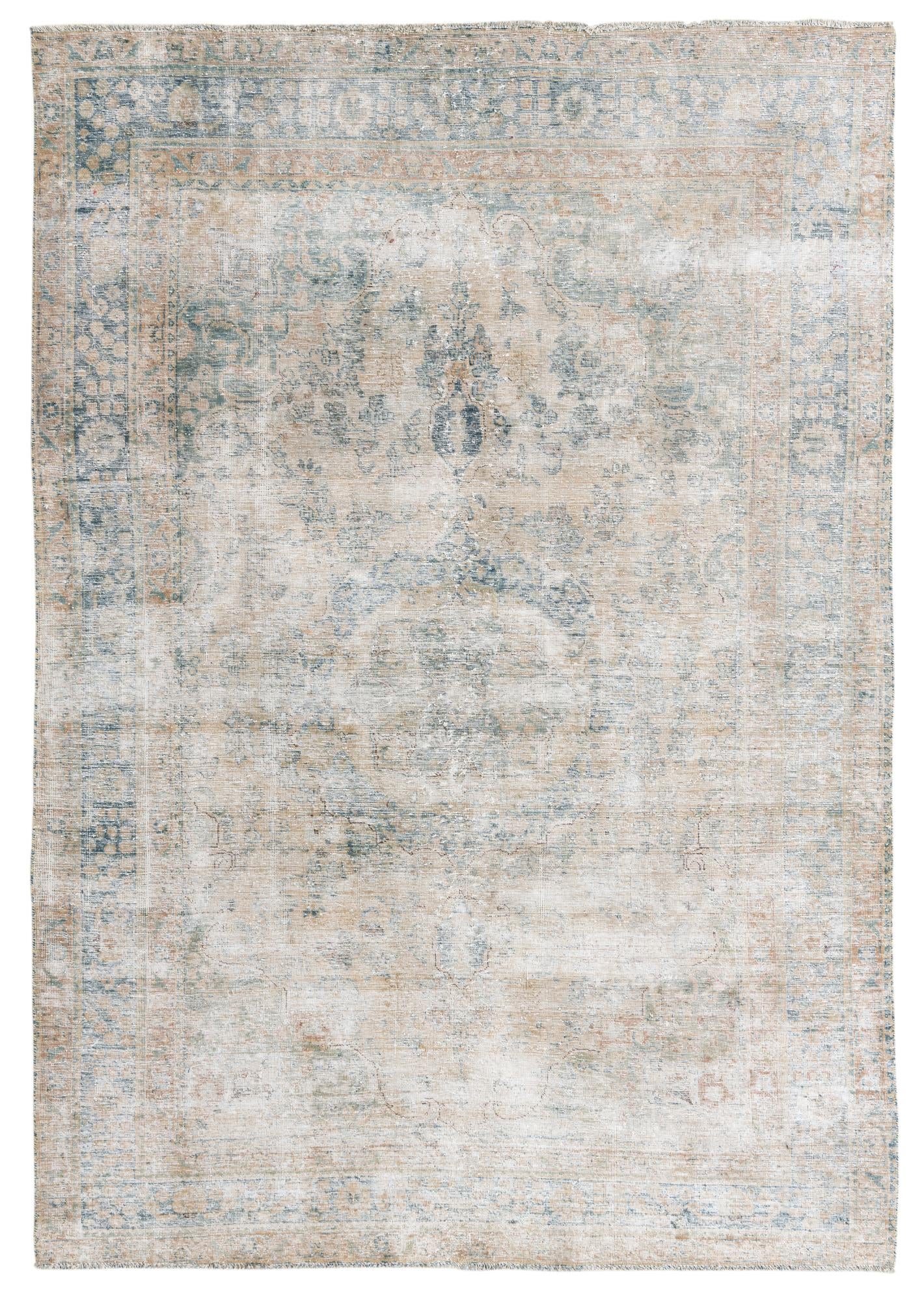 6' 3 x 9' 2 Hand Knotted Ultra Vintage Persian Wool Rug