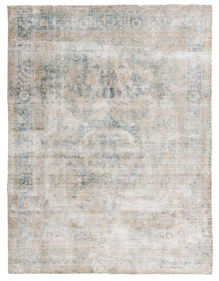 Detail image of 6' 3 x 9' 2 Hand Knotted Ultra Vintage Persian Wool Rug