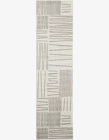 Bellingham · Linear abstract rug, ivory and gray