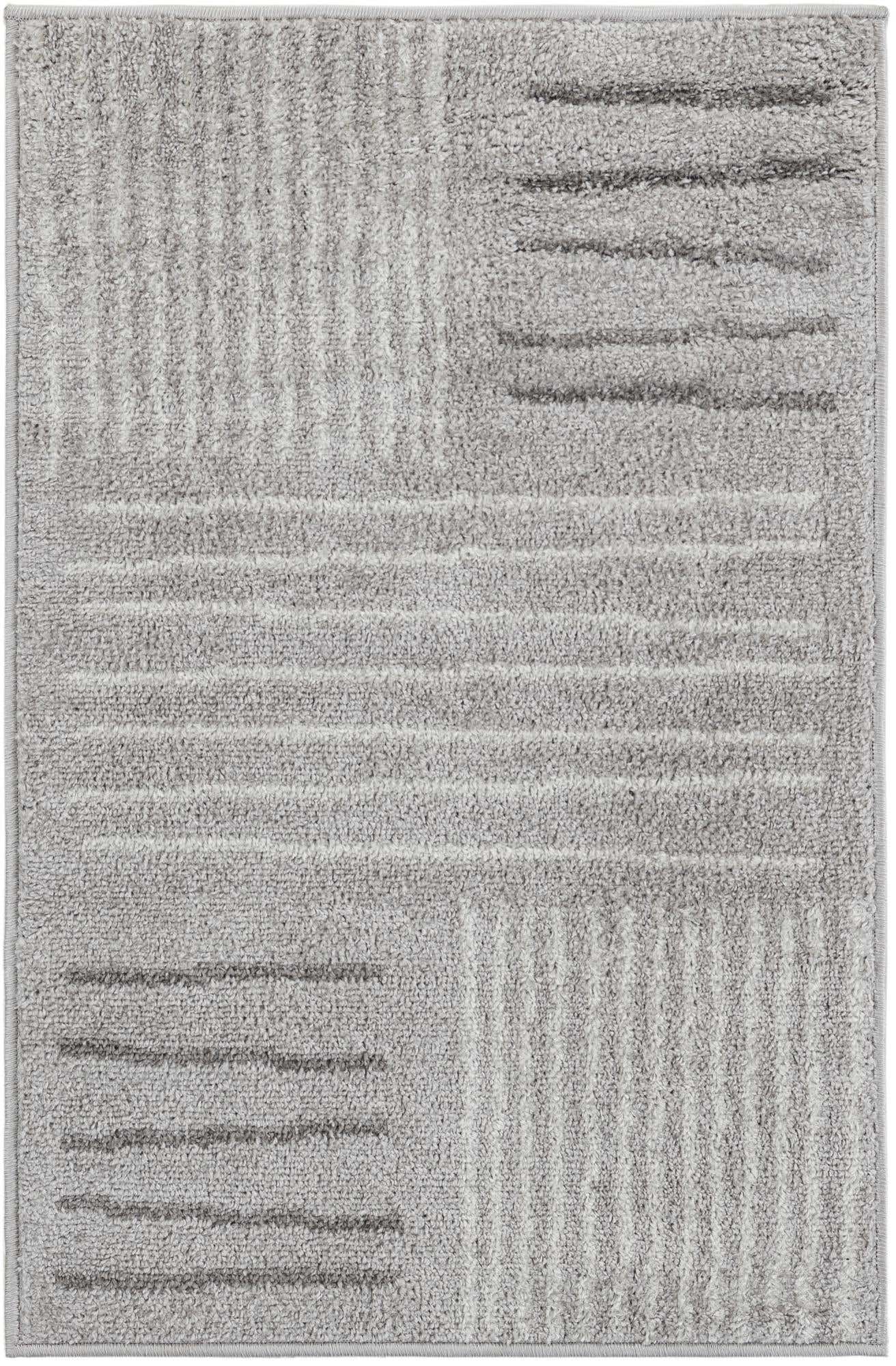 2' x 3' Bellingham · Patchwork rug, gray