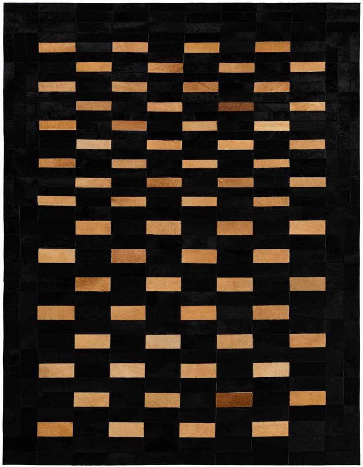 Detail image of 5' 1 x 7' 11 Cowhide - Patchwork Rug