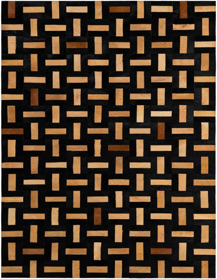 Detail image of 5' 1 x 7' 11 Cowhide - Patchwork Rug