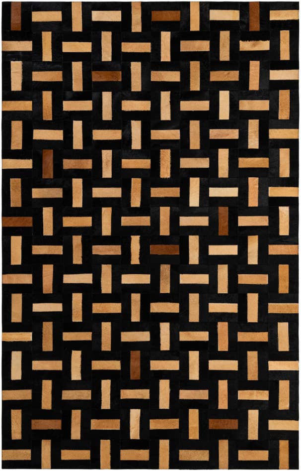 Detail image of 5' 1 x 7' 11 Cowhide - Patchwork Rug