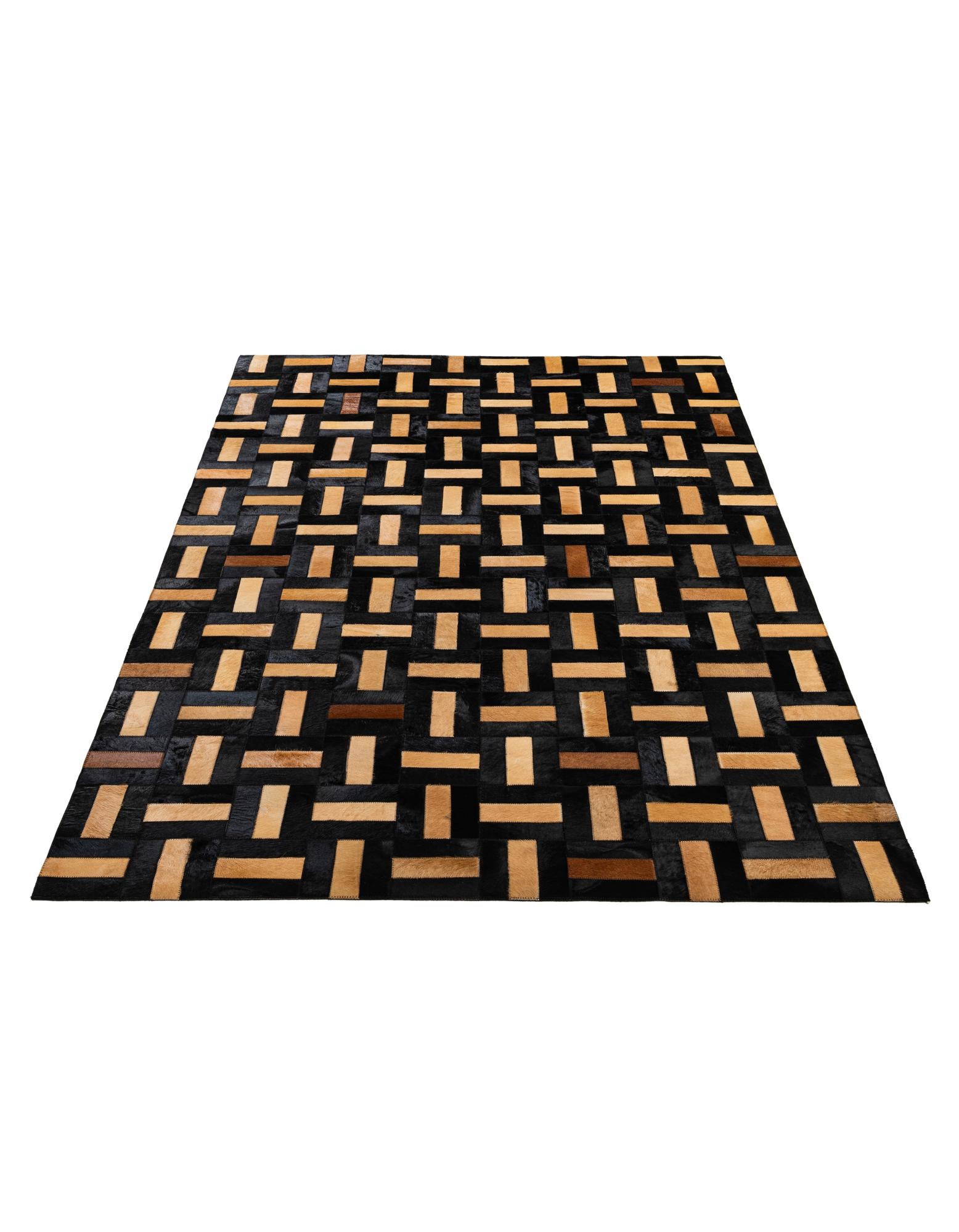 5' 1 x 8' Cowhide - Patchwork Rug