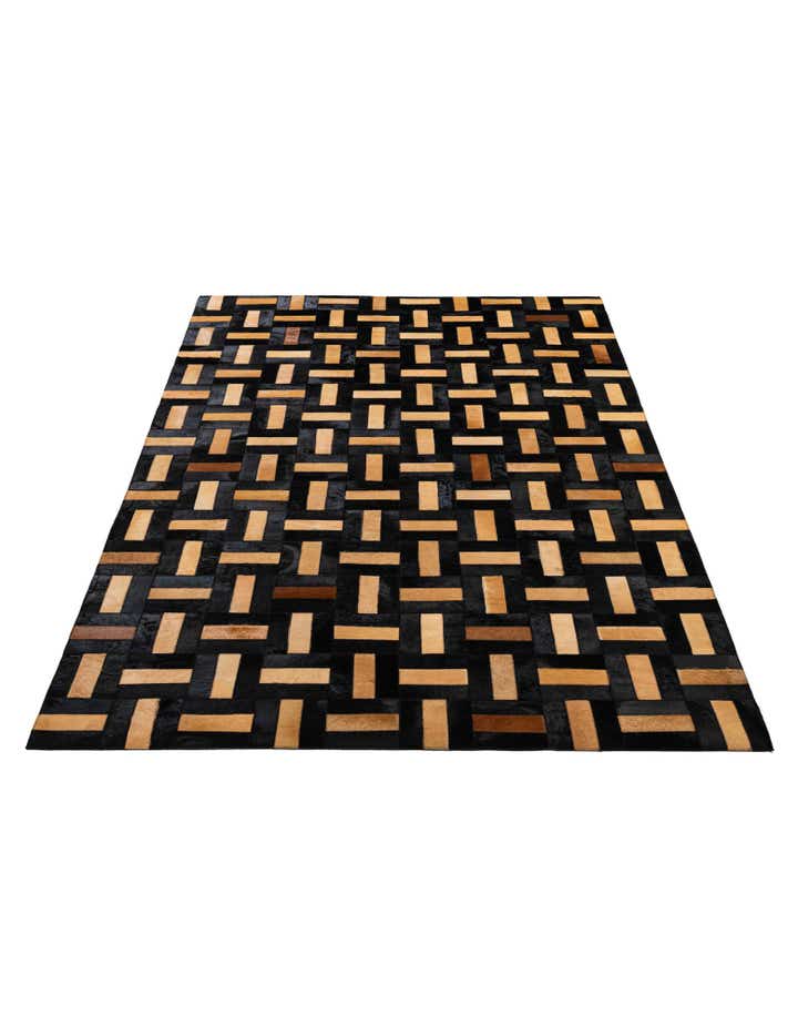 5' 1 x 8' Cowhide - Patchwork Rug