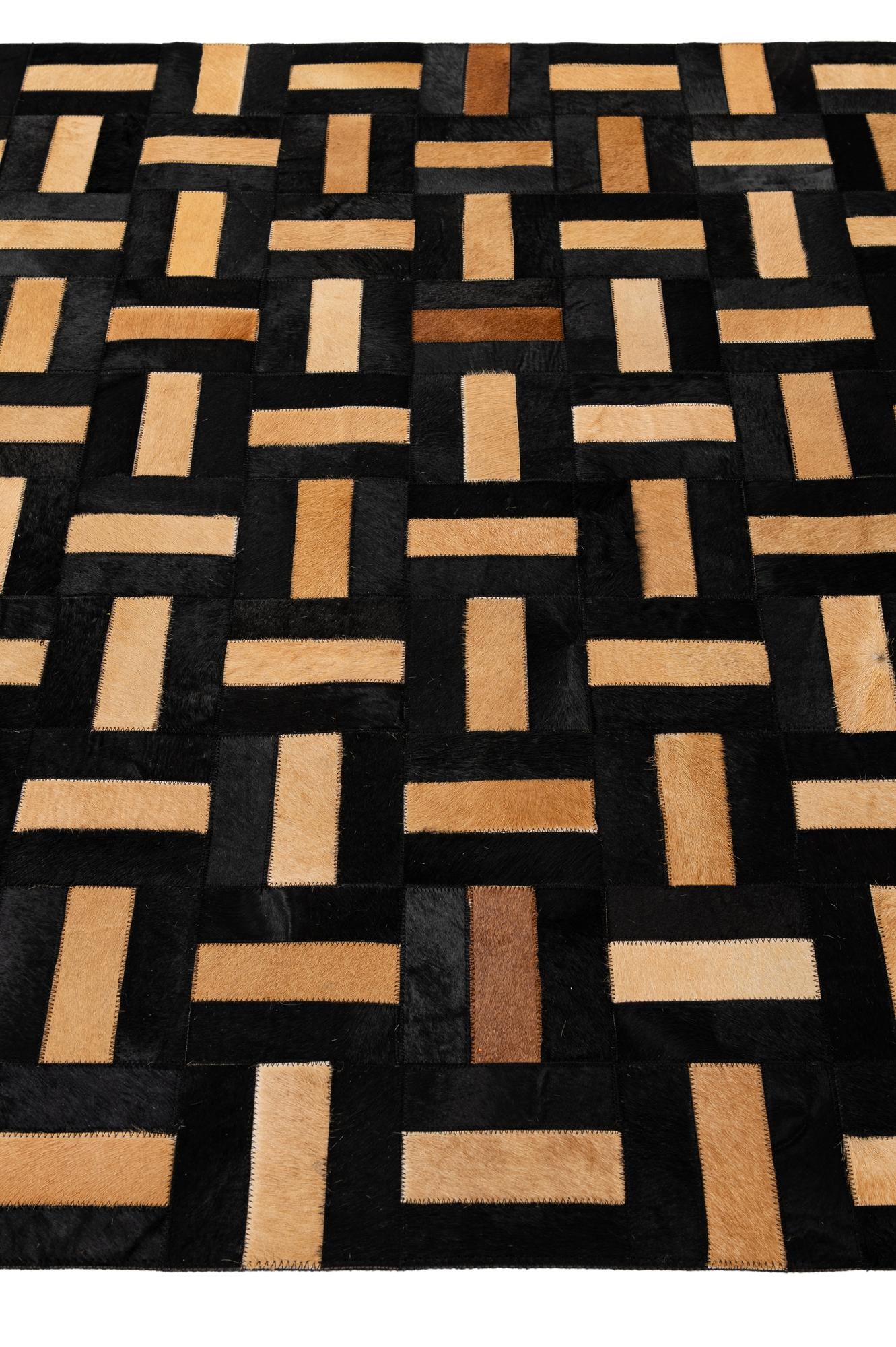 5' 1 x 8' Cowhide - Patchwork Rug