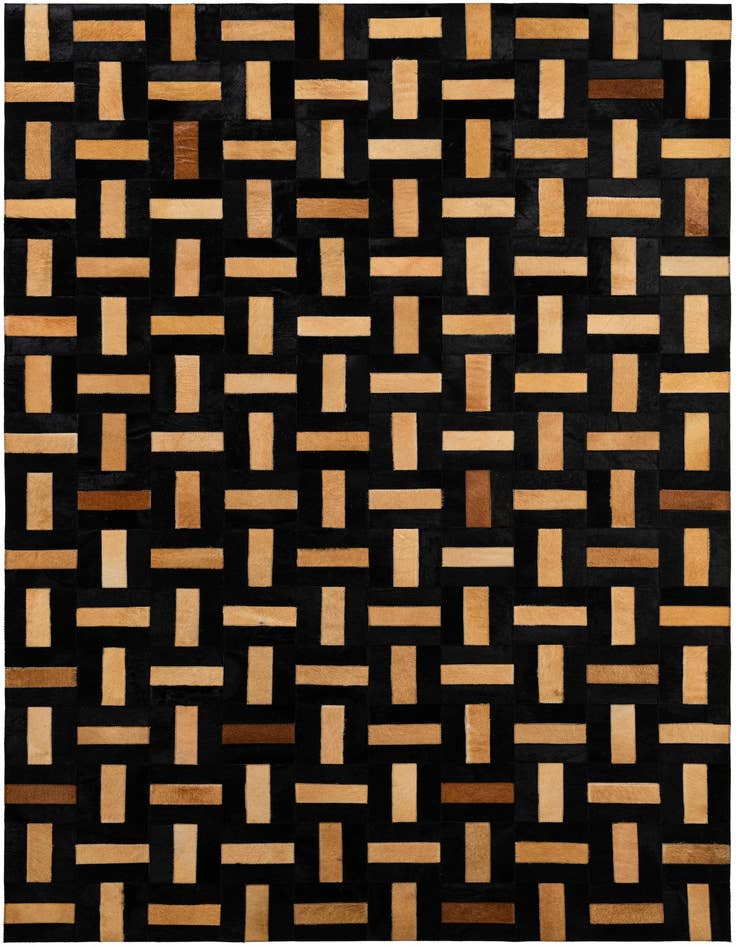Detail image of 5' 1 x 8' Cowhide - Patchwork Rug