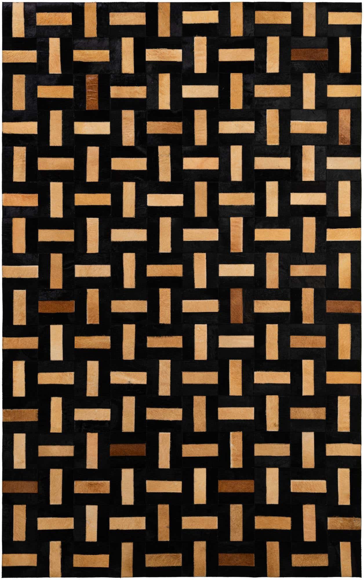 5' 1 x 8' Cowhide - Patchwork Rug