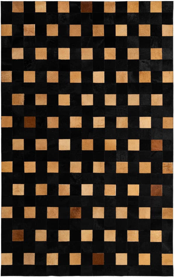Detail image of 5' x 7' 11 Cowhide - Patchwork Rug