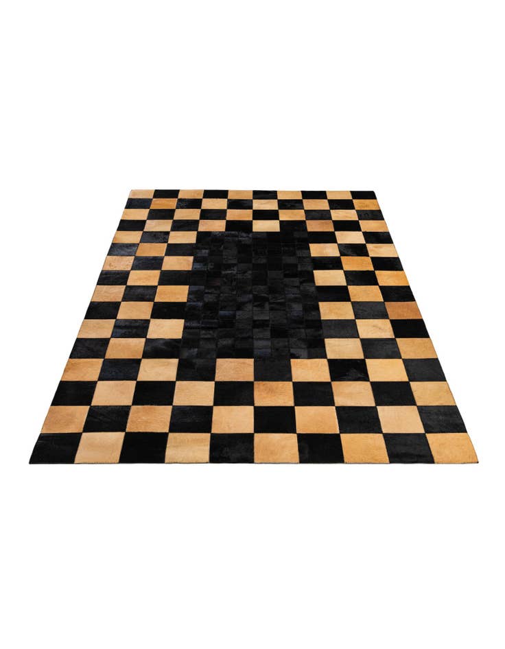 Detail image of 5' 1 x 8' Cowhide - Patchwork Rug