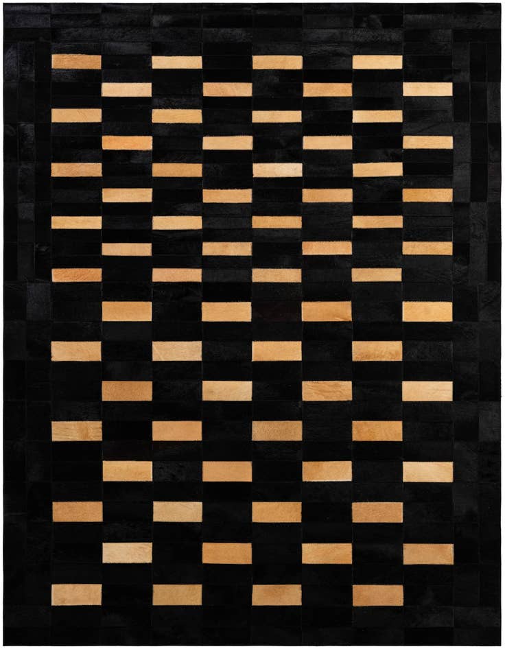 Detail image of 5' 1 x 8' Cowhide - Patchwork Rug