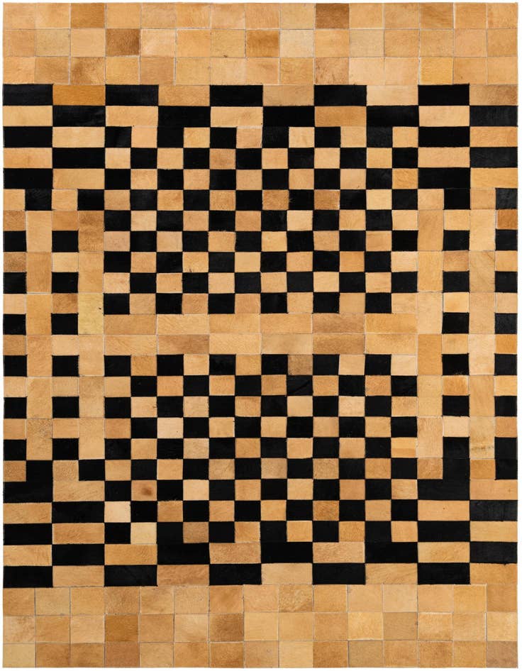 Detail image of 5' 1 x 8' Cowhide - Patchwork Rug