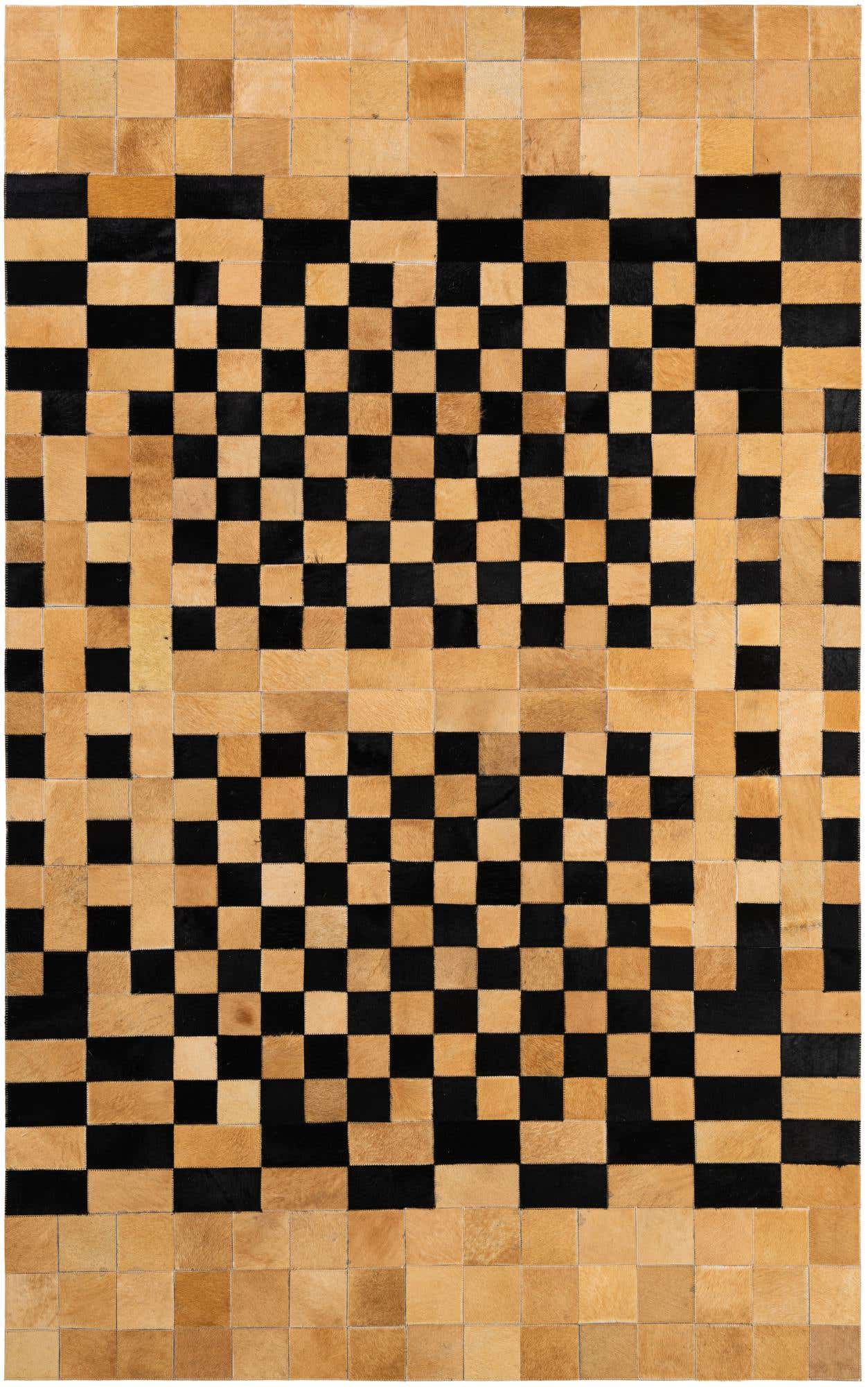 5' 1 x 8' Cowhide - Patchwork Rug