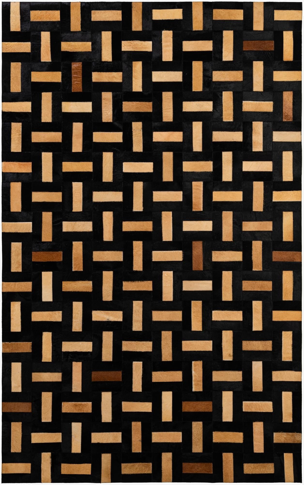 5' 1 x 8' Cowhide - Patchwork Rug