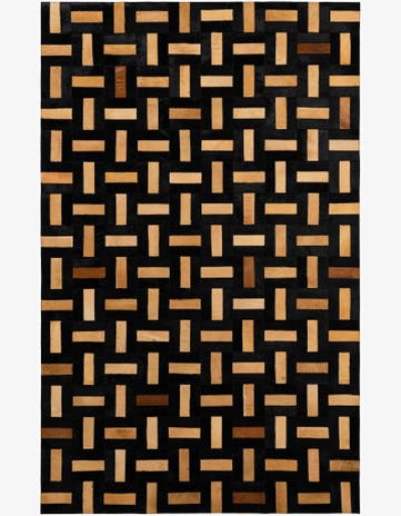 5' 1 x 8' Cowhide - Patchwork Rug