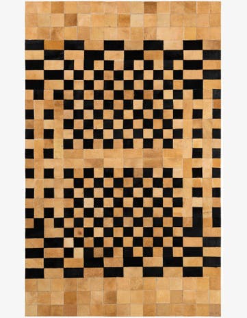 5' 1 x 8' Cowhide - Patchwork Rug