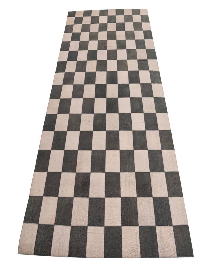 Detail image of 5' x 7' 10 Cowhide Leather Rug