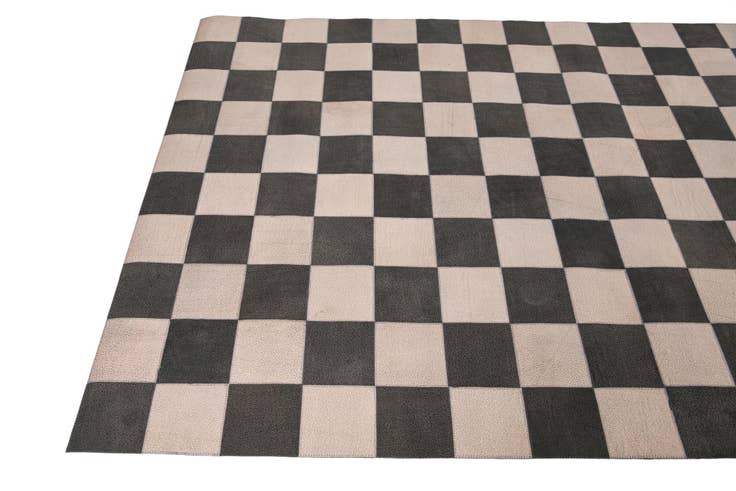 Detail image of 5' x 7' 10 Cowhide Leather Rug