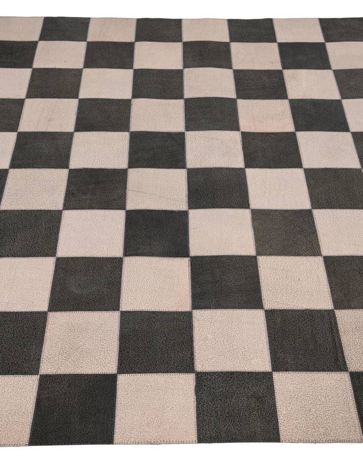 Detail image of 5' x 7' 10 Cowhide Leather Rug