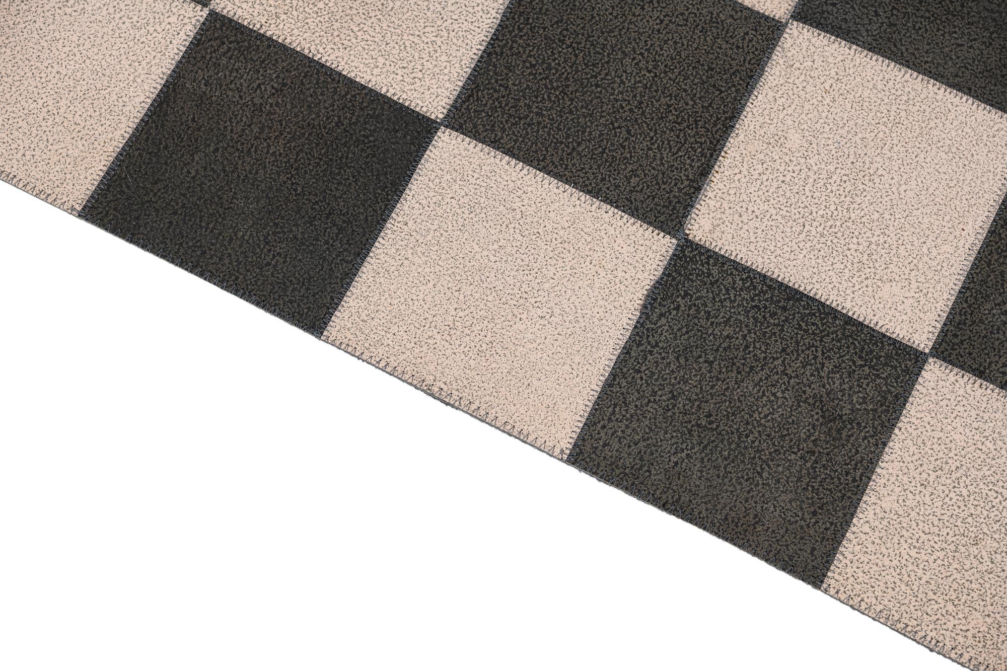 5' x 7' 10 Cowhide Leather Rug